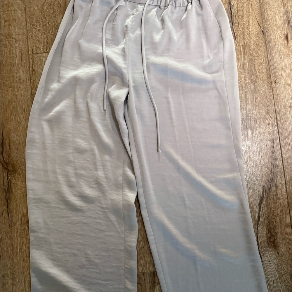 Banana Republic Silver Silk Pants